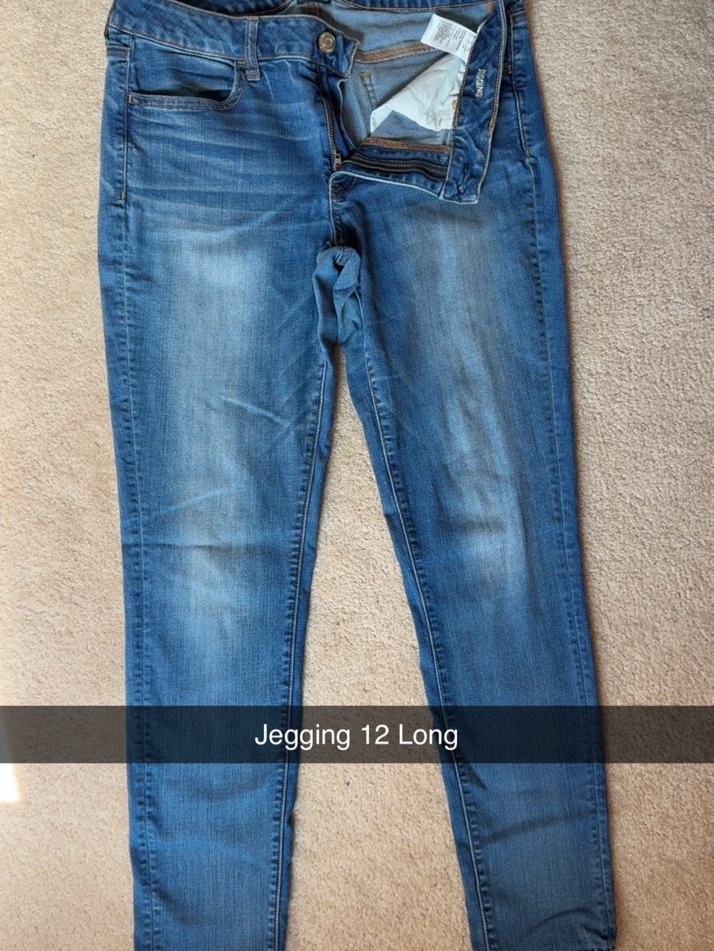 American Eagle Outfitters Medium Blue Stretch Jeggings